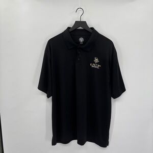 University Central Florida UCF Knights Mens Polo Shirt 2XL Black Preppy College